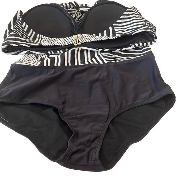 Swimsuits for all Swim Sexy Black & white Bikini Sz.14 - Picture 2 of 4